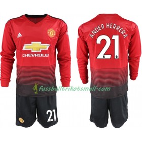 Fußballtrikots Manchester United ANDER HERRERA 21 Kinder 2018-2019 Langarm Heimtrikotsatz kaufen